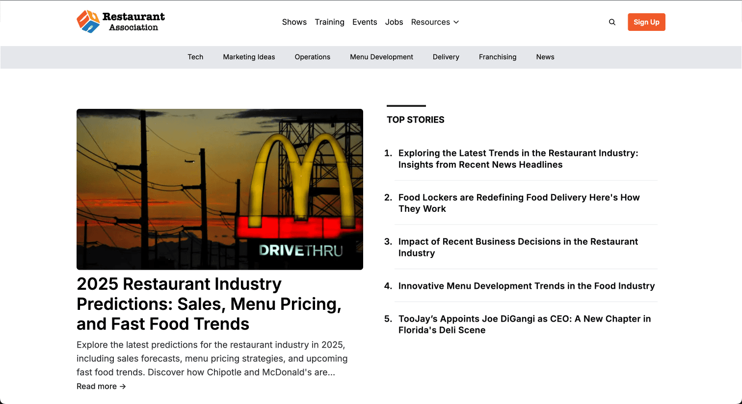 Restaurant Association